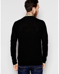 schwarzer Pullover mit einem Rundhalsausschnitt von Asos