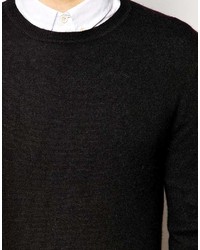 schwarzer Pullover mit einem Rundhalsausschnitt von Asos