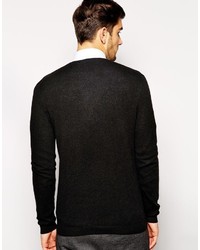 schwarzer Pullover mit einem Rundhalsausschnitt von Asos