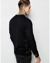 schwarzer Pullover mit einem Rundhalsausschnitt von Asos