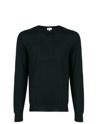 schwarzer Pullover mit einem Rundhalsausschnitt von Brioni