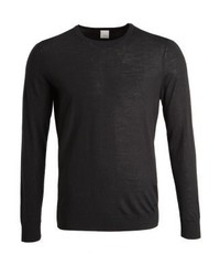schwarzer Pullover mit einem Rundhalsausschnitt von Bugatti
