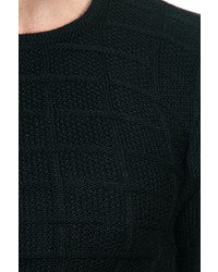 schwarzer Pullover mit einem Rundhalsausschnitt von BULLFROG