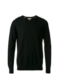 schwarzer Pullover mit einem Rundhalsausschnitt von Burberry