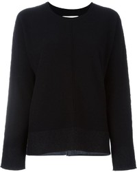 schwarzer Pullover mit einem Rundhalsausschnitt von By Malene Birger