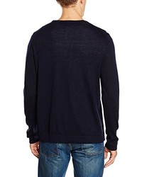 schwarzer Pullover mit einem Rundhalsausschnitt von Calvin Klein