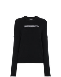 schwarzer Pullover mit einem Rundhalsausschnitt von Calvin Klein 205W39nyc