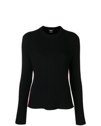 schwarzer Pullover mit einem Rundhalsausschnitt von Calvin Klein 205W39nyc