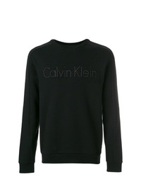 schwarzer Pullover mit einem Rundhalsausschnitt von Calvin Klein Jeans