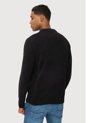 schwarzer Pullover mit einem Rundhalsausschnitt von camel active