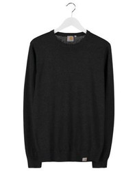 schwarzer Pullover mit einem Rundhalsausschnitt von Carhartt WIP