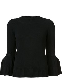 schwarzer Pullover mit einem Rundhalsausschnitt von Carolina Herrera