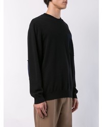 schwarzer Pullover mit einem Rundhalsausschnitt von Marni