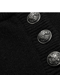 schwarzer Pullover mit einem Rundhalsausschnitt von Balmain