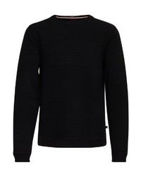 schwarzer Pullover mit einem Rundhalsausschnitt von CASUAL FRIDAY