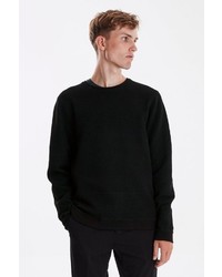 schwarzer Pullover mit einem Rundhalsausschnitt von CASUAL FRIDAY
