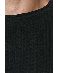 schwarzer Pullover mit einem Rundhalsausschnitt von CE&CE