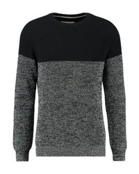 schwarzer Pullover mit einem Rundhalsausschnitt von Celio
