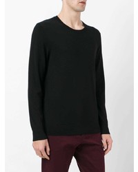 schwarzer Pullover mit einem Rundhalsausschnitt von Burberry