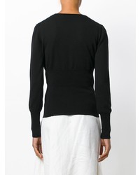 schwarzer Pullover mit einem Rundhalsausschnitt von JW Anderson