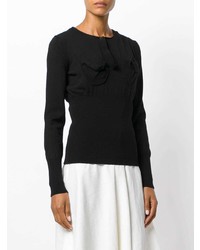 schwarzer Pullover mit einem Rundhalsausschnitt von JW Anderson