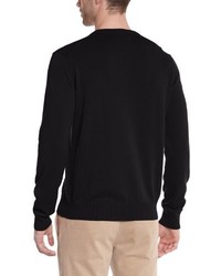 schwarzer Pullover mit einem Rundhalsausschnitt von Chevignon
