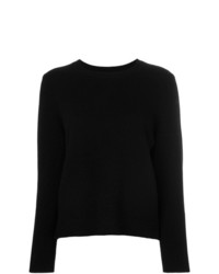 schwarzer Pullover mit einem Rundhalsausschnitt von Chinti & Parker