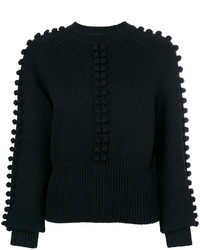 schwarzer Pullover mit einem Rundhalsausschnitt von Chloé