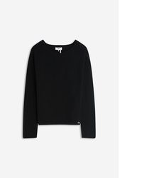 schwarzer Pullover mit einem Rundhalsausschnitt von Cinque