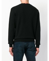 schwarzer Pullover mit einem Rundhalsausschnitt von DSQUARED2