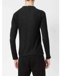 schwarzer Pullover mit einem Rundhalsausschnitt von Label Under Construction