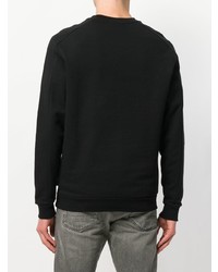 schwarzer Pullover mit einem Rundhalsausschnitt von Calvin Klein Jeans