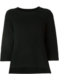 schwarzer Pullover mit einem Rundhalsausschnitt von Co