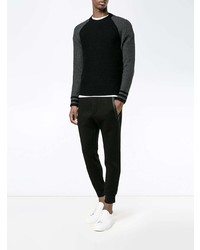 schwarzer Pullover mit einem Rundhalsausschnitt von rag & bone