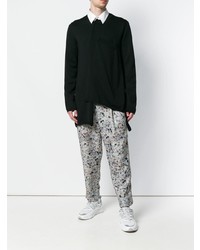 schwarzer Pullover mit einem Rundhalsausschnitt von Comme Des Garcons Homme Plus