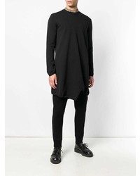 schwarzer Pullover mit einem Rundhalsausschnitt von Comme Des Garcons Homme Plus