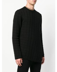 schwarzer Pullover mit einem Rundhalsausschnitt von Comme Des Garcons Homme Plus