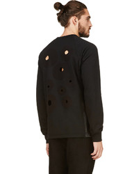 schwarzer Pullover mit einem Rundhalsausschnitt von Comme des Garcons