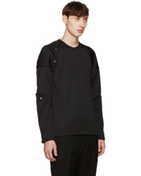 schwarzer Pullover mit einem Rundhalsausschnitt von Comme des Garcons