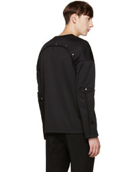 schwarzer Pullover mit einem Rundhalsausschnitt von Comme des Garcons