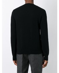 schwarzer Pullover mit einem Rundhalsausschnitt von Comme Des Garcons Play