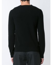 schwarzer Pullover mit einem Rundhalsausschnitt von Comme Des Garcons Play