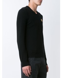 schwarzer Pullover mit einem Rundhalsausschnitt von Comme Des Garcons Play