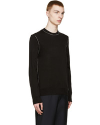 schwarzer Pullover mit einem Rundhalsausschnitt von Comme des Garcons