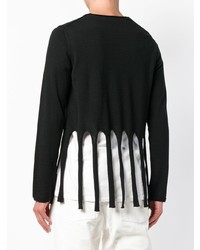 schwarzer Pullover mit einem Rundhalsausschnitt von Comme Des Garcons SHIRT