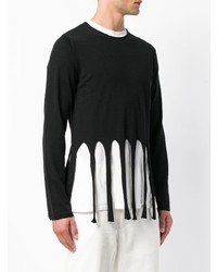 schwarzer Pullover mit einem Rundhalsausschnitt von Comme Des Garcons SHIRT