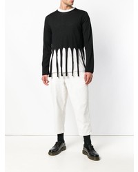 schwarzer Pullover mit einem Rundhalsausschnitt von Comme Des Garcons SHIRT