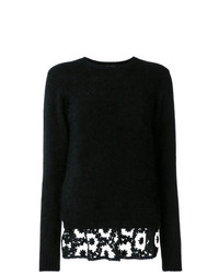 schwarzer Pullover mit einem Rundhalsausschnitt von Comme Des Garçons Noir Kei Ninomiya