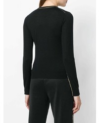 schwarzer Pullover mit einem Rundhalsausschnitt von Dsquared2