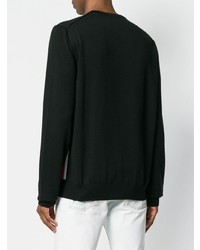 schwarzer Pullover mit einem Rundhalsausschnitt von Calvin Klein 205W39nyc